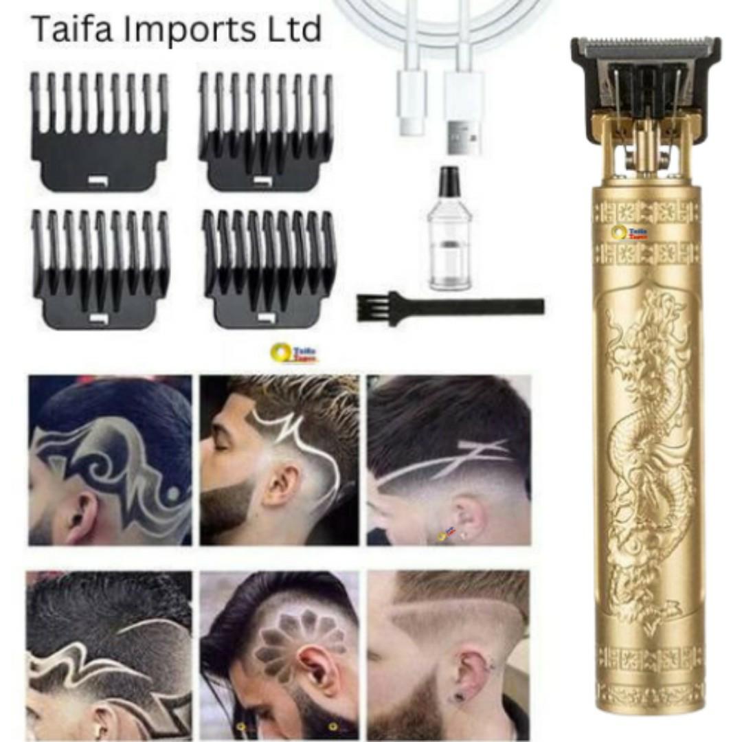 Professional Beard Trimmer & Hair Clipper - Cordless Gold Grooming Tool for Men - Sharp Lines, Clean Fades, Artistic Haircut