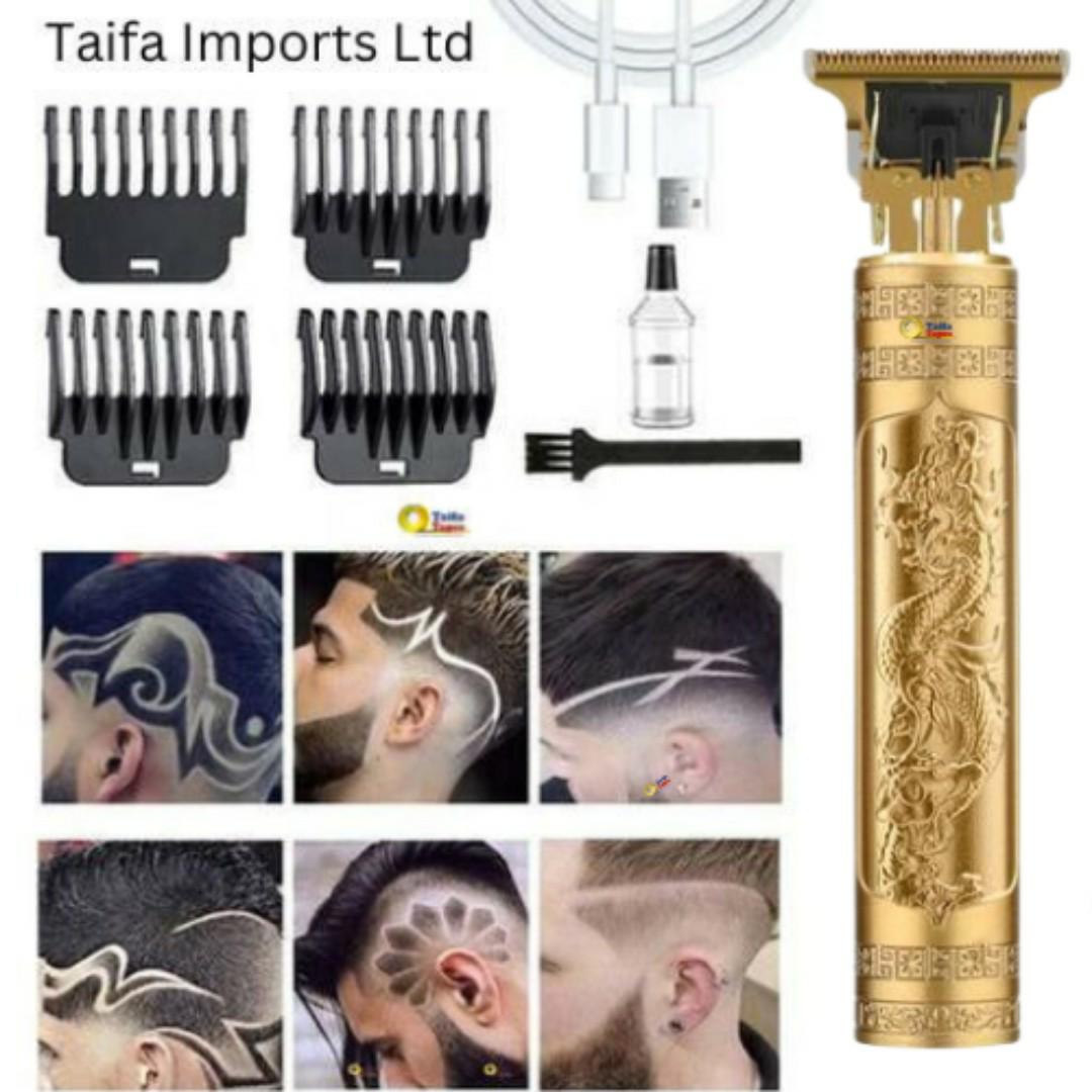 Professional Beard Trimmer & Hair Clipper - Cordless Gold Grooming Tool for Men - Sharp Lines, Clean Fades, Artistic Haircut