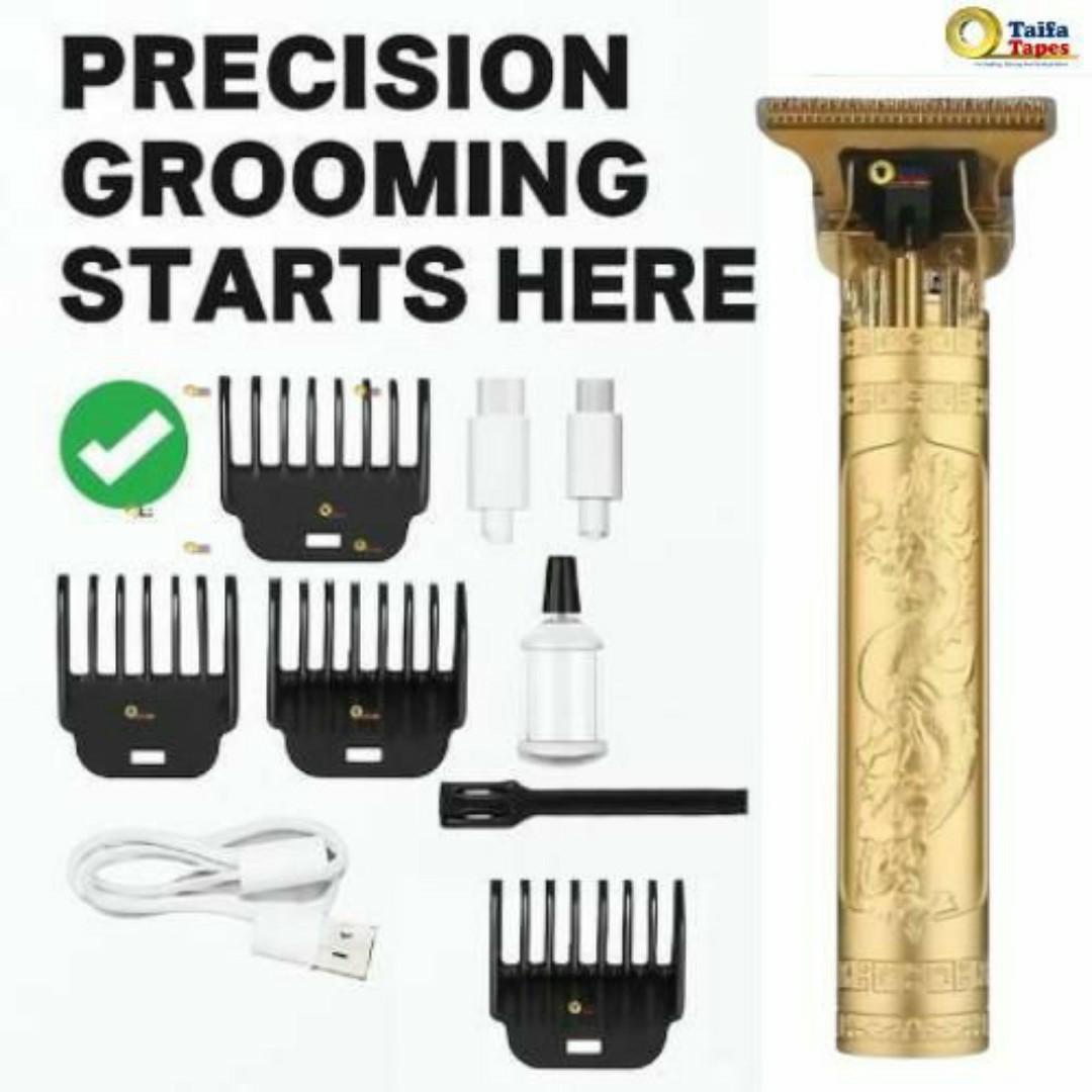 Professional Beard Trimmer & Hair Clipper - Cordless Gold Grooming Tool for Men - Sharp Lines, Clean Fades, Artistic Haircut