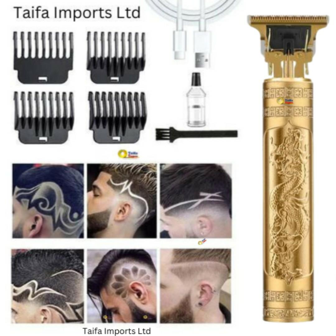 Professional Beard Trimmer & Hair Clipper - Cordless Gold Grooming Tool for Men - Sharp Lines, Clean Fades, Artistic Haircut