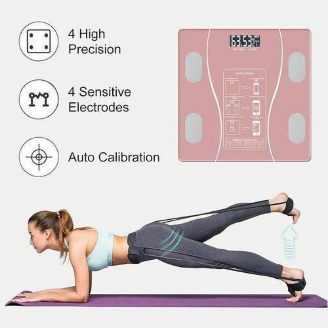 SMART WEIGHING SCALE DIGITAL MACHINE INTELLIGENT BMI BODY FAT SCALE WITH BLUETOOTH APP (OKOK) - 18 Multi Metrics Fitness Tracker