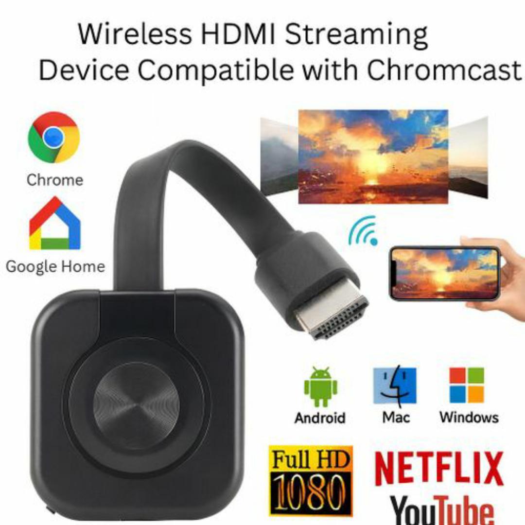 Anycast 1080P HDMI Plug & Play WiFi Secreen Mirror Display Miracast TV Stick For Smartphones, Tablets & Laptops Casting to TV & Projectors