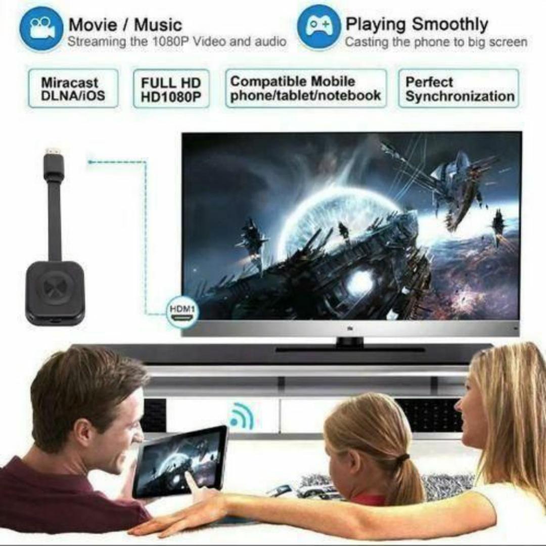 Anycast 1080P HDMI Plug & Play WiFi Secreen Mirror Display Miracast TV Stick For Smartphones, Tablets & Laptops Casting to TV & Projectors