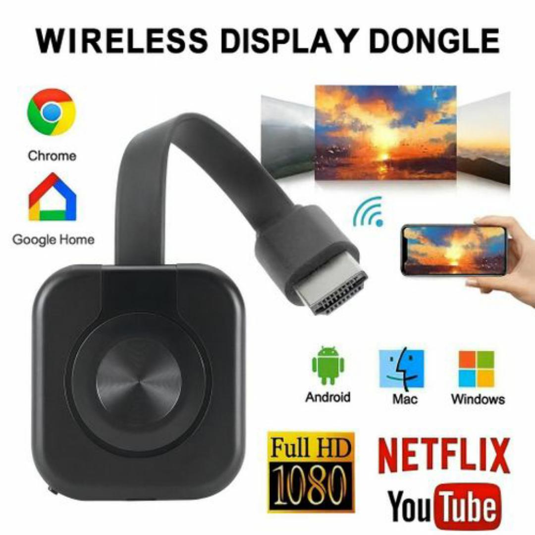 Anycast 1080P HDMI Plug & Play WiFi Secreen Mirror Display Miracast TV Stick For Smartphones, Tablets & Laptops Casting to TV & Projectors