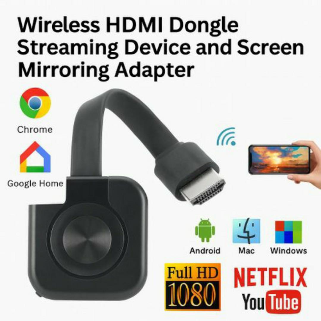 Anycast 1080P HDMI Plug & Play WiFi Secreen Mirror Display Miracast TV Stick For Smartphones, Tablets & Laptops Casting to TV & Projectors