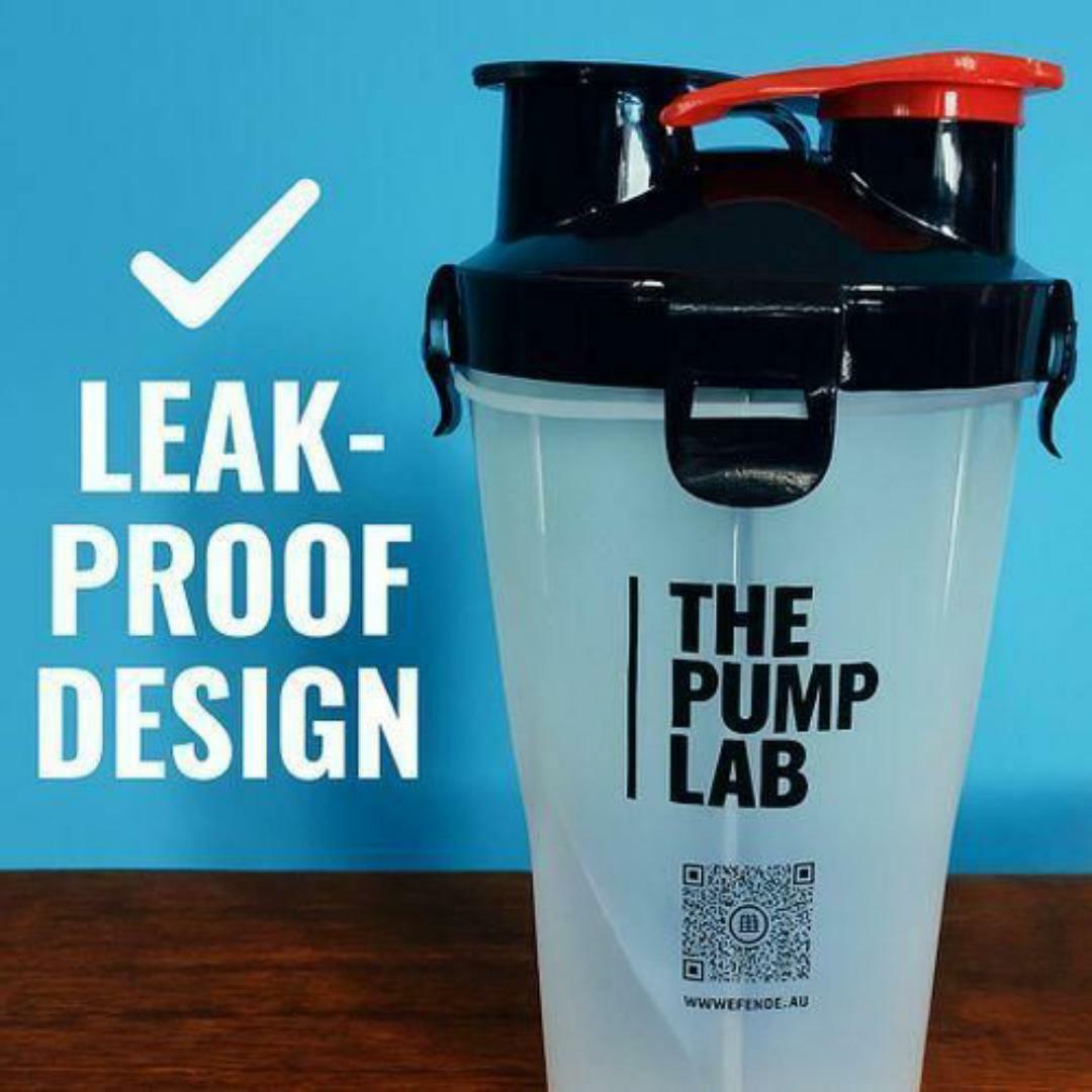 THE PUMP LAB Premium Shaker Bottle - 700ml Leak Proof Protein Shake Mixer with Flip Cap & Carry Handle – Gym & Fitness Water Bottle
