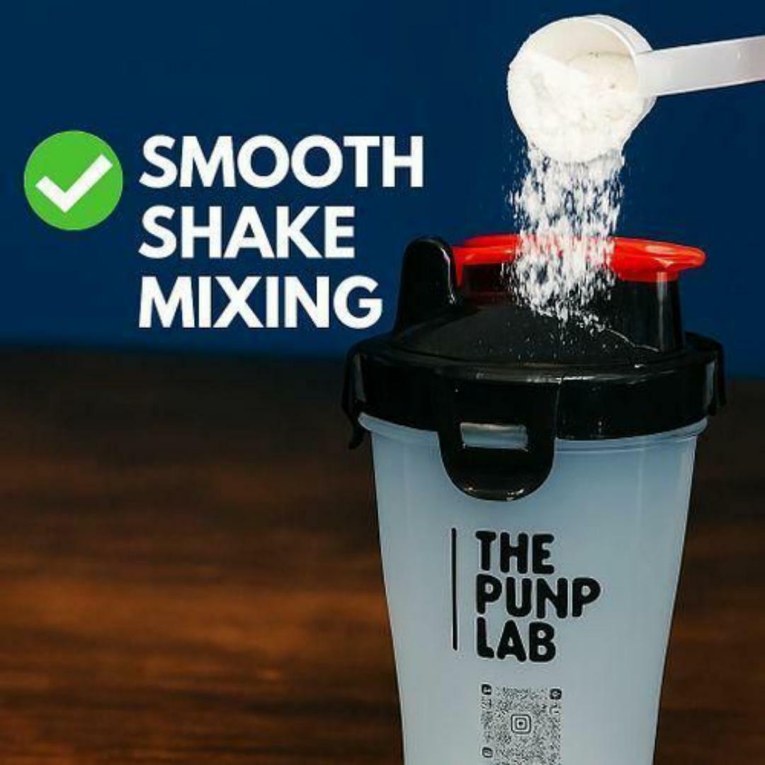 THE PUMP LAB Premium Shaker Bottle - 700ml Leak Proof Protein Shake Mixer with Flip Cap & Carry Handle – Gym & Fitness Water Bottle