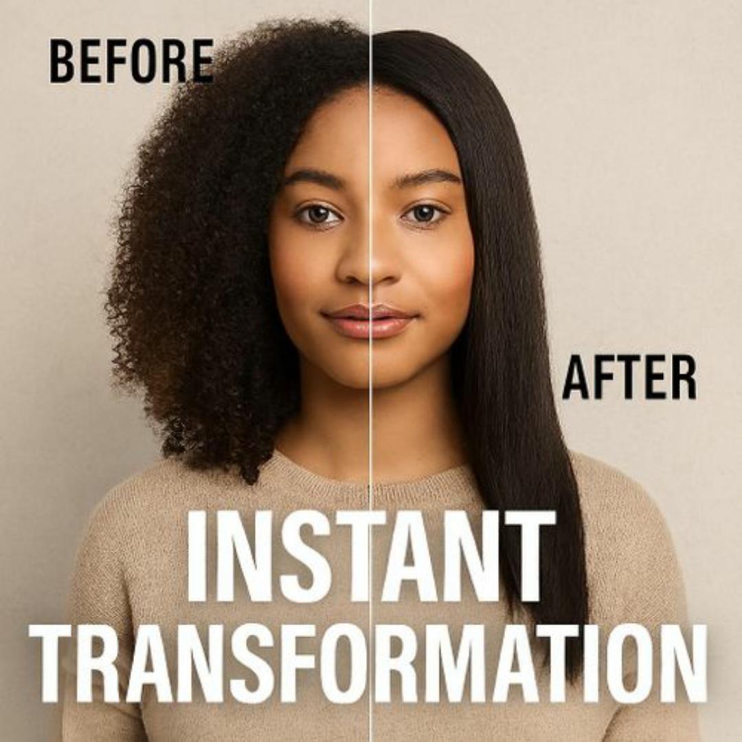 3-in-1 Electric Hot Comb Hair Straightener Fast Styling Comb, Curler & Straightener for All Hair Types