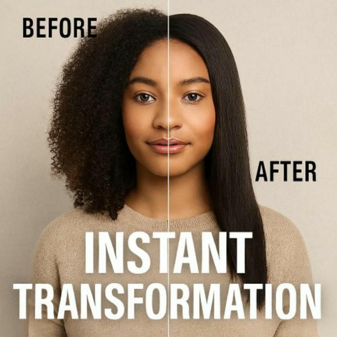 All-in-One Electric Hair Comb Straighten, Curl & Detangle in Minutes Anti-Frizz Styling for Natural Hair