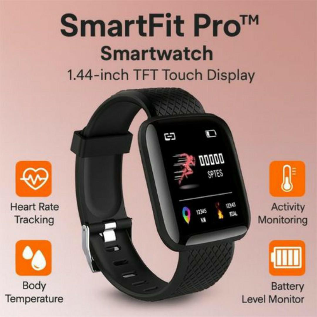 SMART WATCH BLOOD PRESSURE MONITOR HEART RATE MONITOR - USB RECHARGEABLE