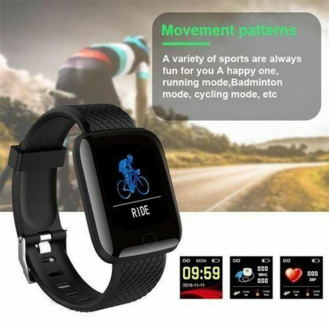 SMART WATCH BLOOD PRESSURE MONITOR HEART RATE MONITOR - USB RECHARGEABLE
