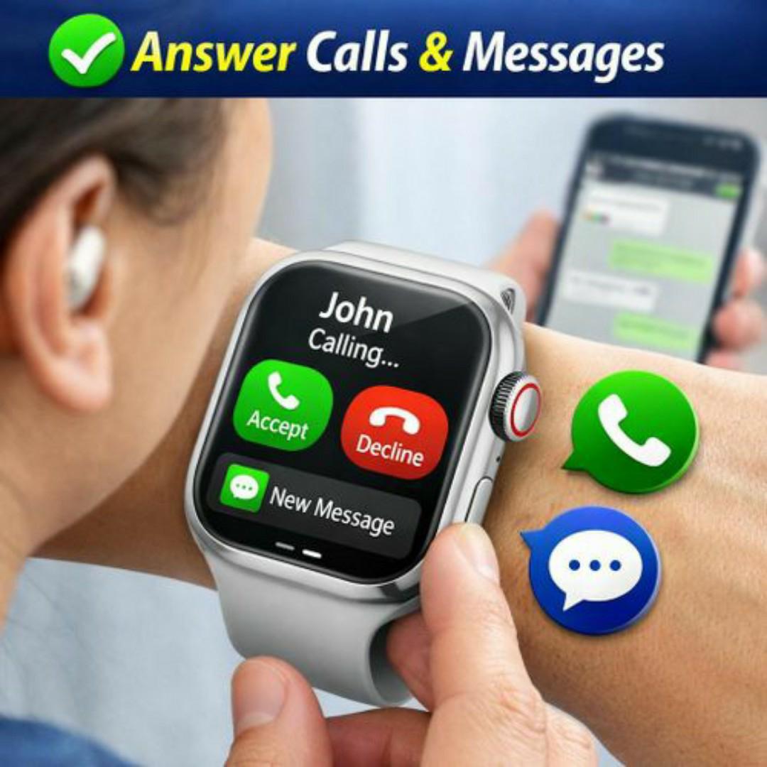 SmartFit™ Fitness Smartwatch - BP Heart Rate, Sleep, Steps, Bluetooth Calls, Social Alerts - Sports Watches for Men / Ladies / Women
