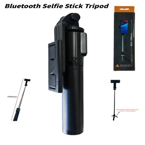 ADJUSTABLE PHONE CAMERA TRIPOD STAND + Wireless Bluetooth Remote for Selfie Blogging YouTube video recording, podcast & blogging 2-in-1 Selfie Stick Tripod Stand - 360° Rotating Phone Holder