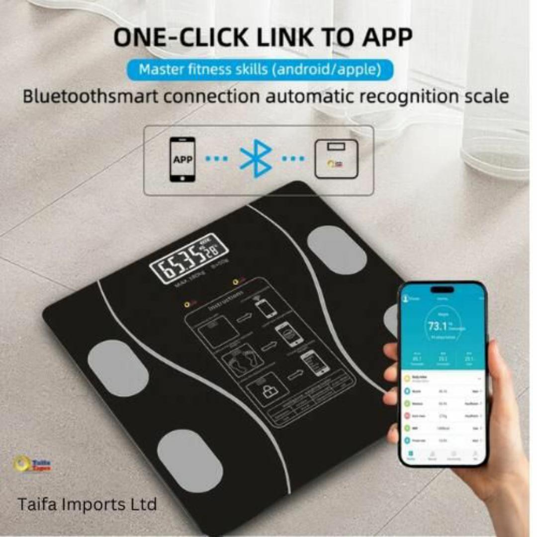 Okok Smart Digital Body Composition Scale – 12 Health Metrics, App Synced, Temperature Monitor, BMI Digital Weighing Scale Fitness Tracker