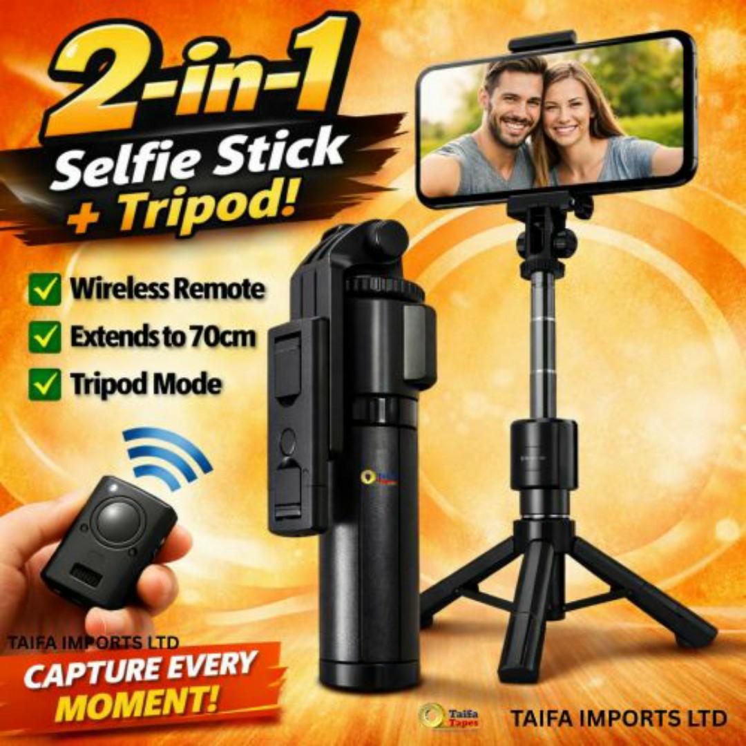 ADJUSTABLE PHONE CAMERA TRIPOD STAND + Wireless Bluetooth Remote for Selfie Blogging, YouTube, Video recording, podcast - 360° Rotating Phone Holder Tripod Stand