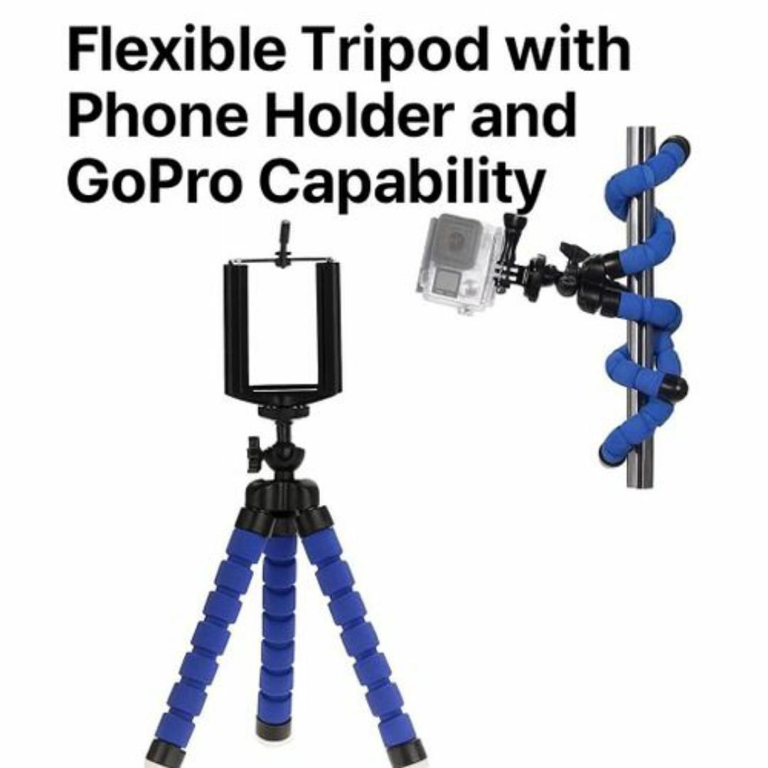 Universal Octopus Tripod for Smartphones & Action Cameras – Adjustable, Lightweight, Travel-Friendly Selfie Stick