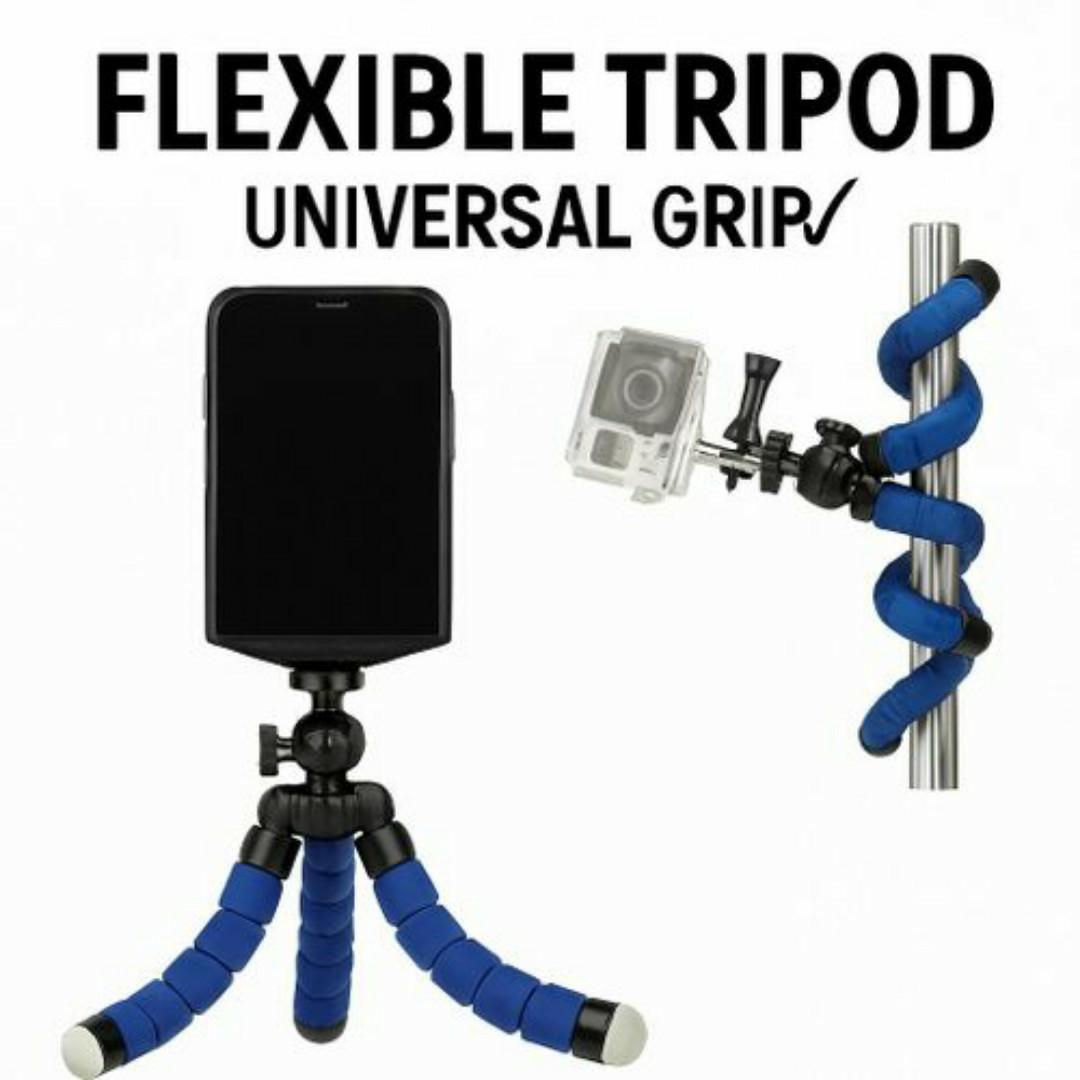 Universal Octopus Tripod for Smartphones & Action Cameras – Adjustable, Lightweight, Travel-Friendly Selfie Stick