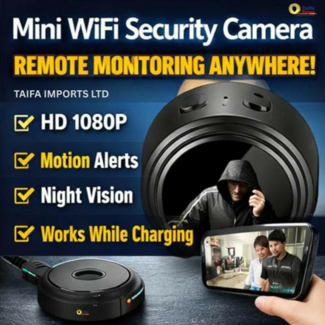 MINI SECRET WIRELESS WIFI SPY HIDDEN CCTV CAMERA WITH MOTION DETECTION

- 1080P SPY SECURITY SURVEILLANCE CAMERAS - 200mAh Built-in Battery