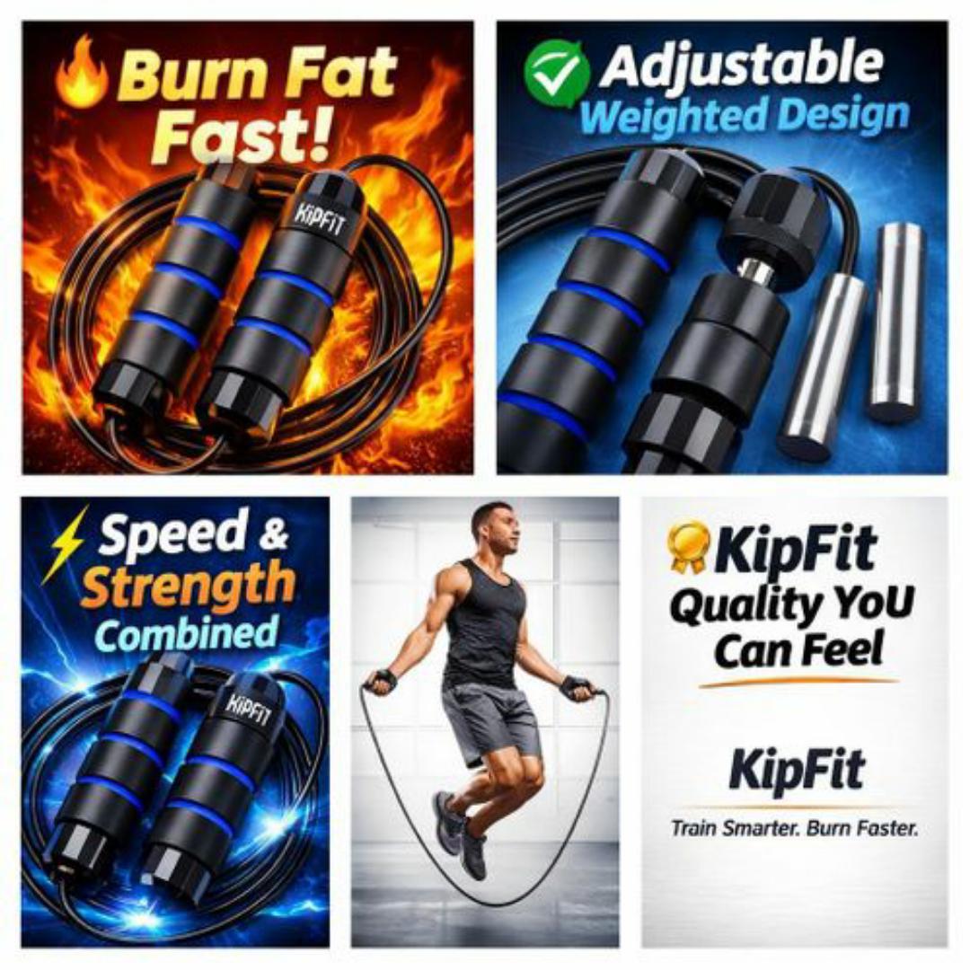 Adjustable Jump Skipping Rope – Burn Fat Fast & Build Muscle at Home - Cardio, Strength & Endurance Training Tool