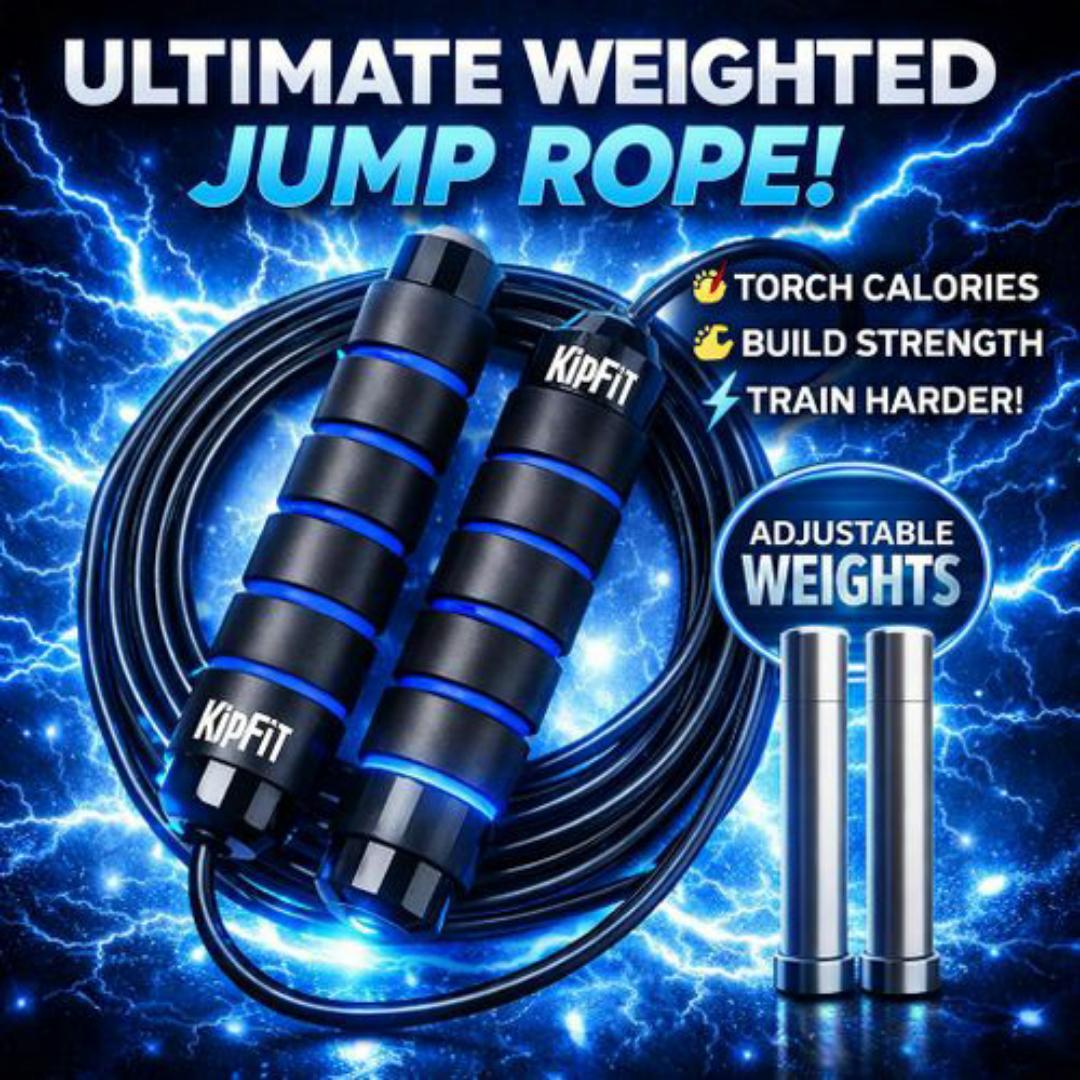 Adjustable Jump Skipping Rope – Burn Fat Fast & Build Muscle at Home - Cardio, Strength & Endurance Training Tool