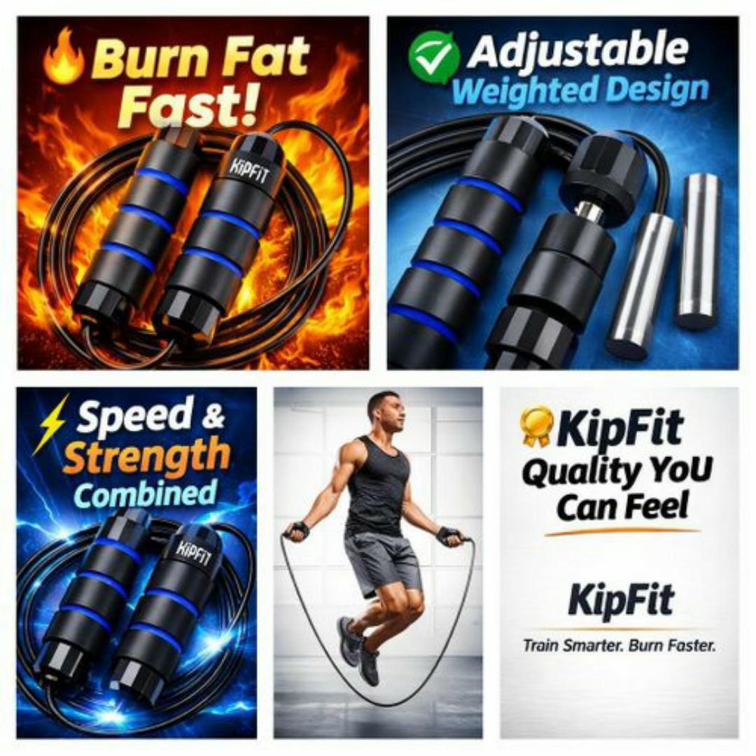 Adjustable Jump Skipping Rope – Burn Fat Fast & Build Muscle at Home - Cardio, Strength & Endurance Training Tool