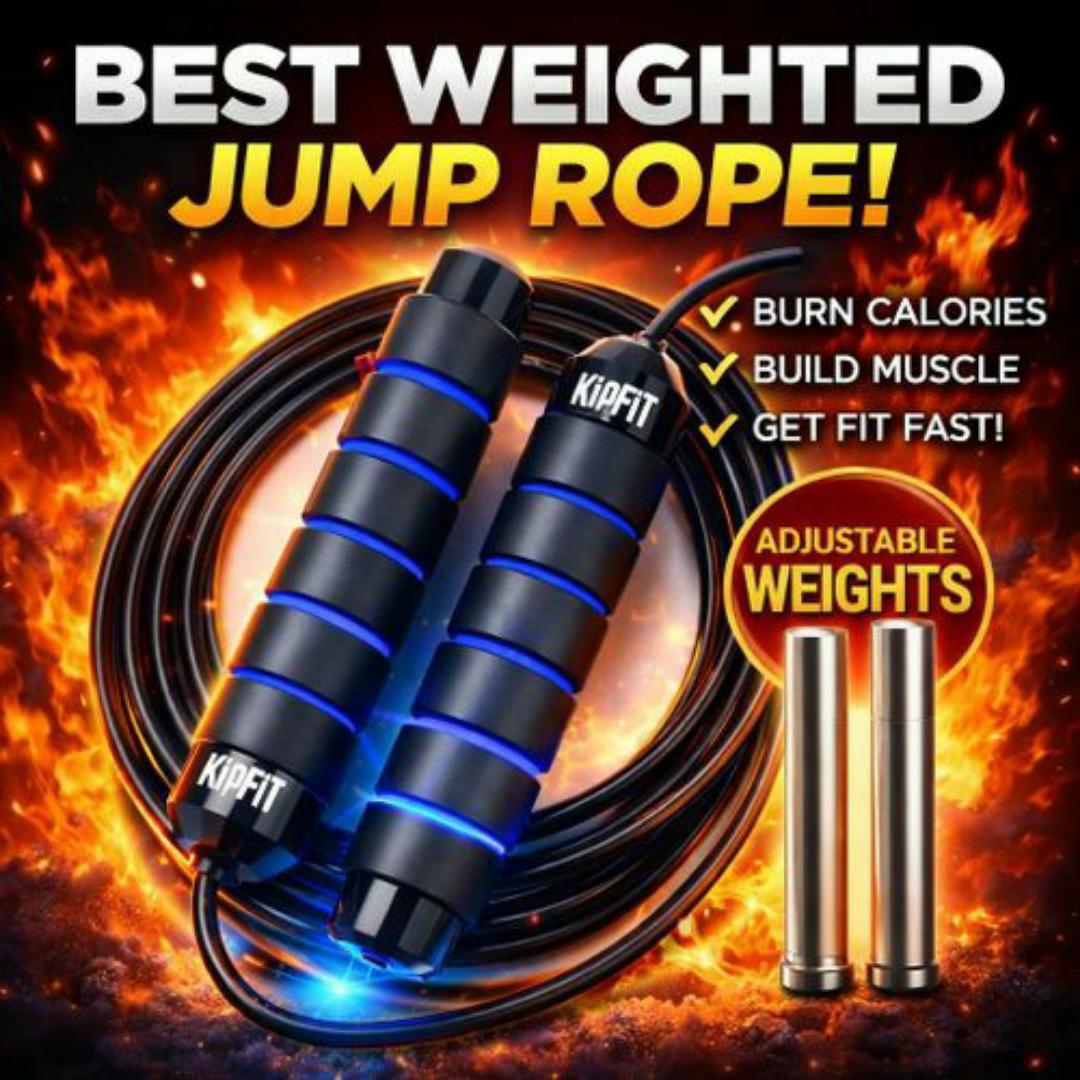 Adjustable Jump Skipping Rope – Burn Fat Fast & Build Muscle at Home - Cardio, Strength & Endurance Training Tool