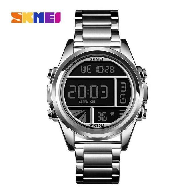 Skmei 1448 Mens Digital stainless water proof watch with alarm stopwatch and date