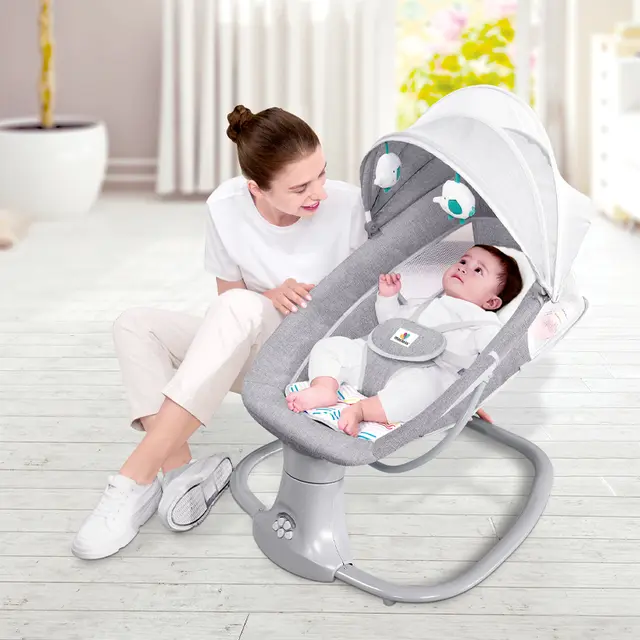 Kids music and durable baby bouncer/Swing ...it uses remote...electric baby walker rocker chair swing is suitable for age 0-36 months..,it has mosquito net to prevent mosquito bites baby swing remote