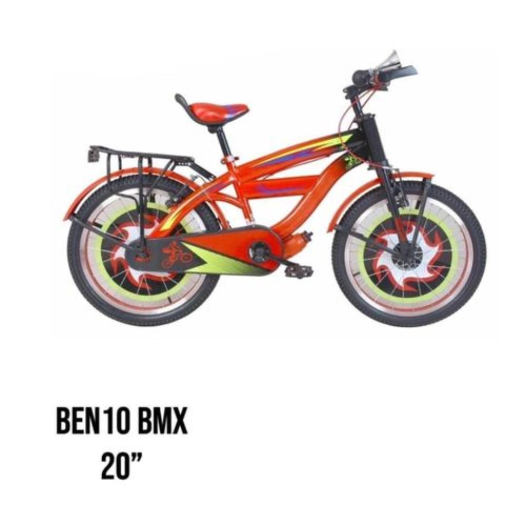 size 20 Ben 10 BMX bicycle sturdy frame with back carrier  children bicycle for kid 6 year to 11years