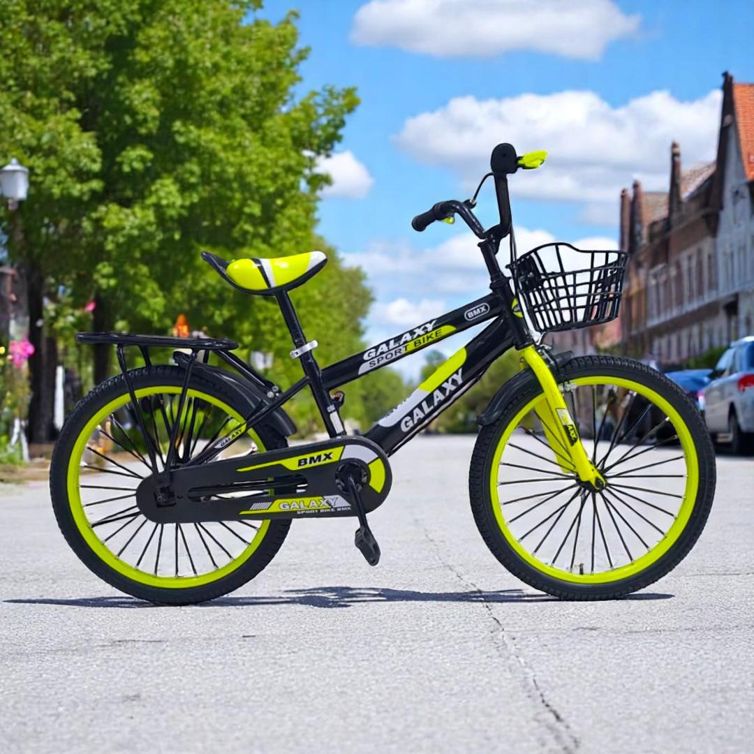 SIZE 20 GALAXY CARRIER KIDS ADJUSTABLE BIKE CHILDERN BICYCLES WITH TWO BALANCING WHEELS age 6 to 11 years