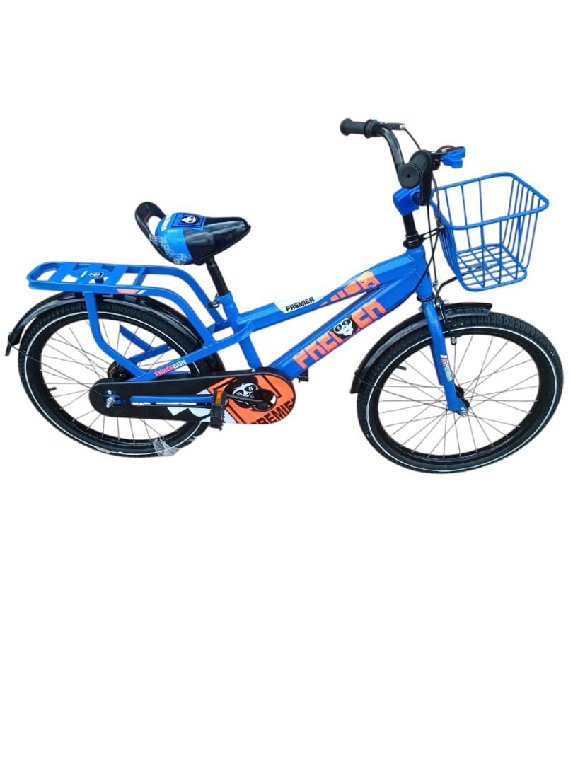 SIZE 20 KIDS ADJUSTABLE BIKE CHILDREN BICYCLES WITH A FRONTAL BASKET AND A CARRIER age 6 to 12 years