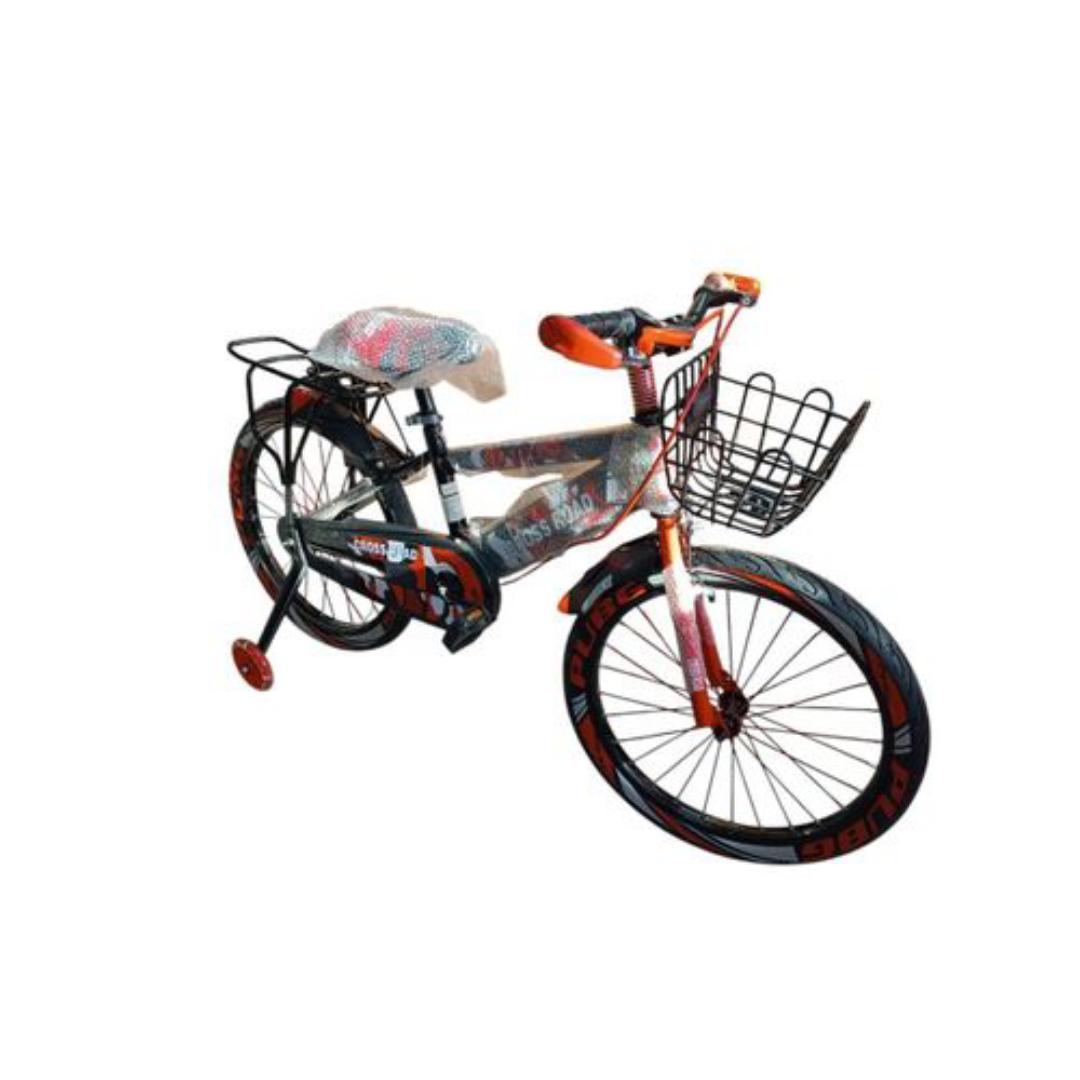 SIZE 20 CROSSROAD NEW KIDS ADJUSTABLE BIKES CHILDREN BICYCLES CHILDREN BIKES WITH SUPPORTIVE SIDE WHEELS ,FIRM SIDE WHEELS,A BASKET age 6 to 12 yrs