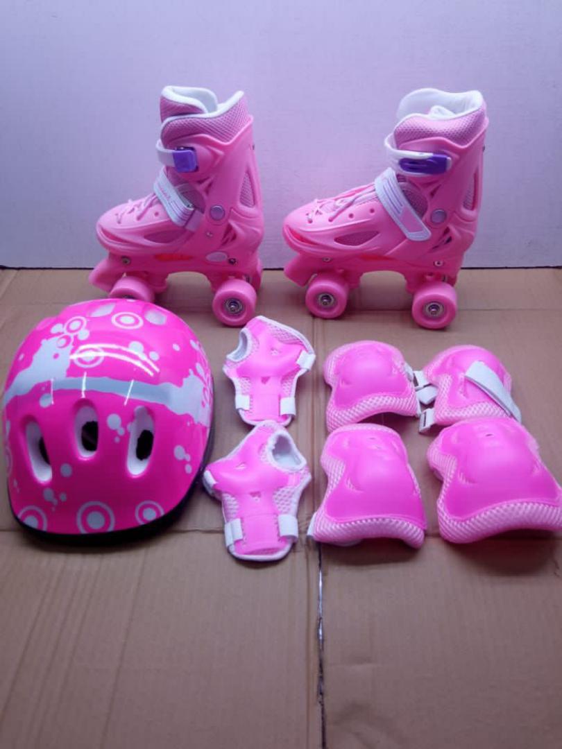 Adjustable Kids Skates Set with Helmet and Safety Guards, Durable Wheels, Comfortable Fit, Perfect for Beginners (size 30- 33)