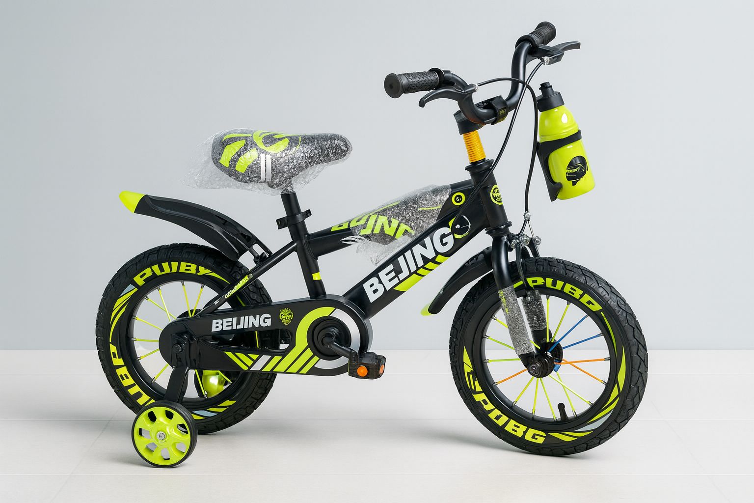 12-Inch Children’s Bicycle – Heavy-Duty Frame, Stable Training Wheels, Smooth Braking System, Padded Seat, Ideal for Kids 2–5 Years for Beginner Riding and Outdoor Play