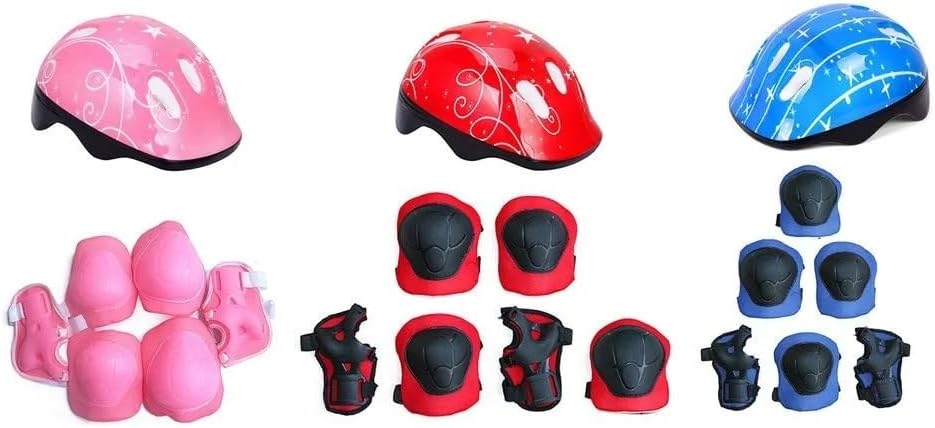 7 Piece Skiing and Cycling Protective Pad Set for Kids - Elbow and Knee - Comfortable - Scooter, Skiing Wheels and Cycling