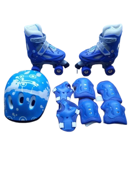 Adjustable Kids Skates Set with Helmet and Safety Guards, Durable Wheels, Comfortable Fit, Perfect for Beginners (size 30- 33)