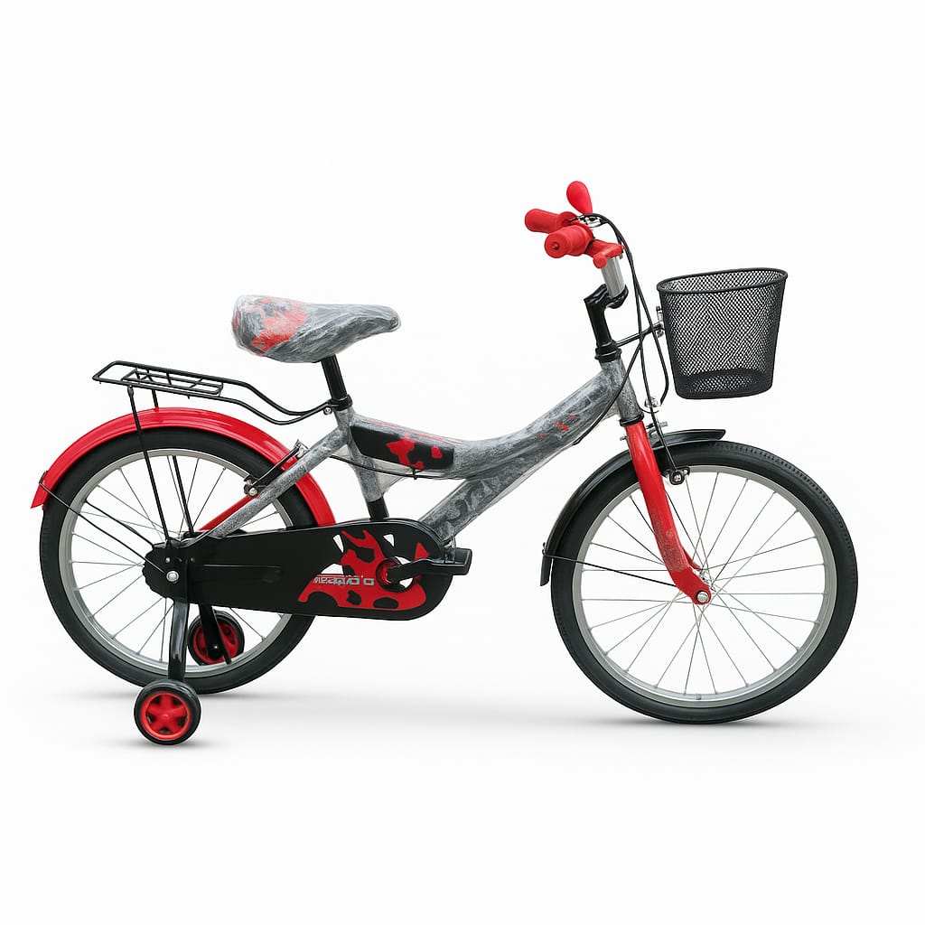 Endesha Size 16 Kids Bicycle for Ages 4 to 7, Strong Durable Frame, Adjustable Seat, Front Basket and Back Carrier