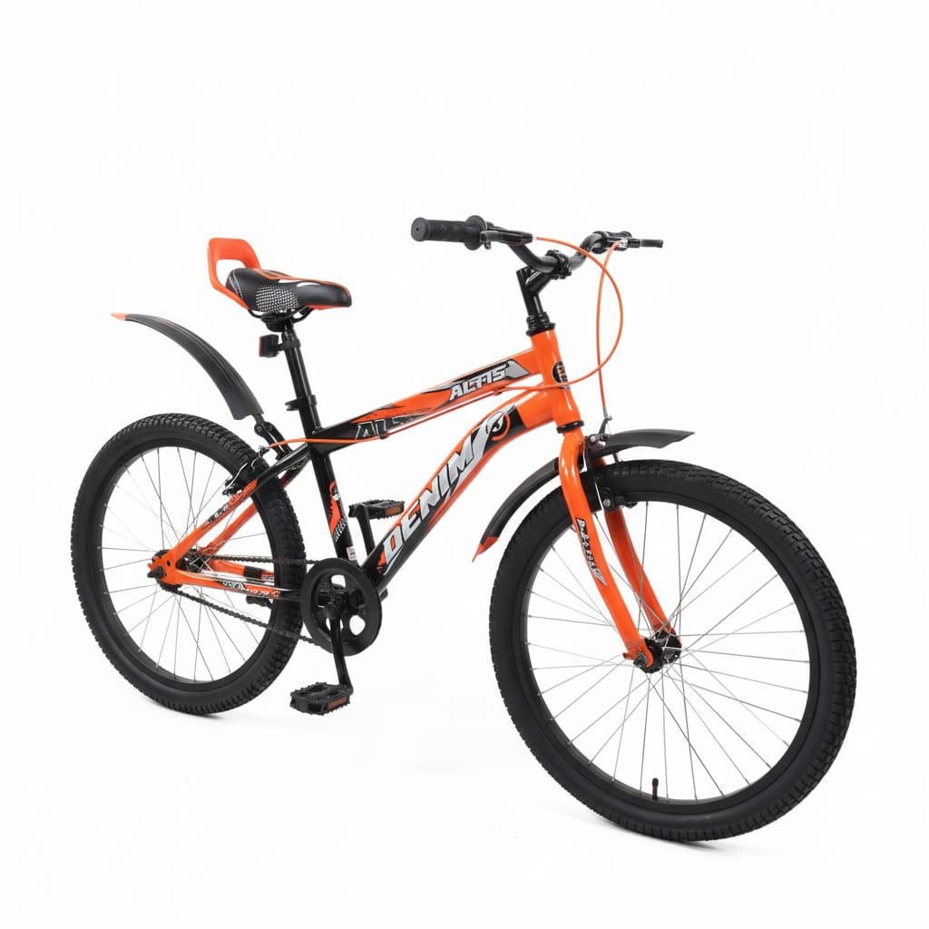 Denim 20-Inch Kids Road Bike (Ages 6-10) – Durable High-Carbon Steel Frame, Dual Brakes, Comfortable Saddle
