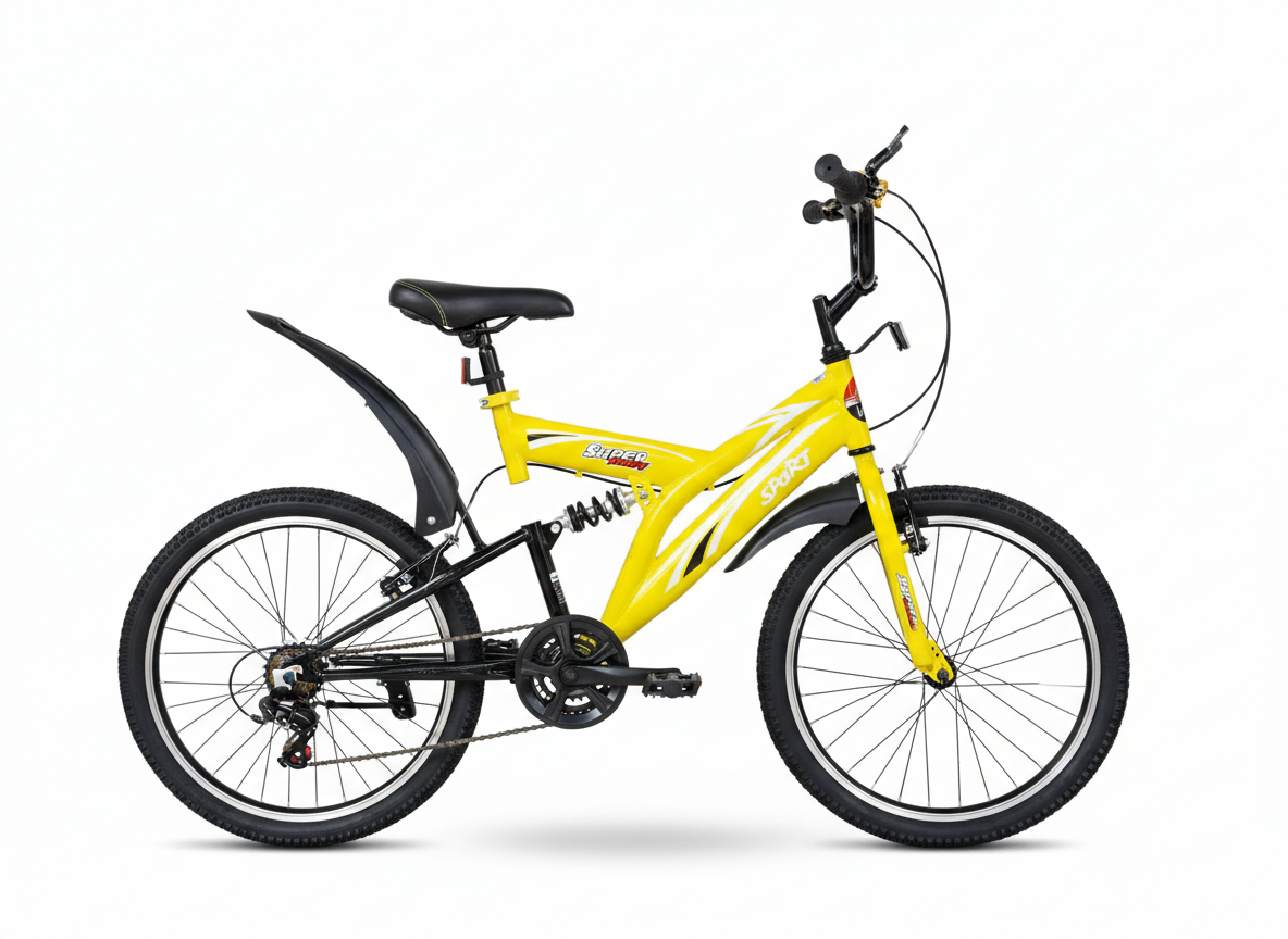 Size 20 Kids Bicycle with Front Suspension and Mudguards | Strong Durable Frame | Suitable for Ages 6 to 12 Years