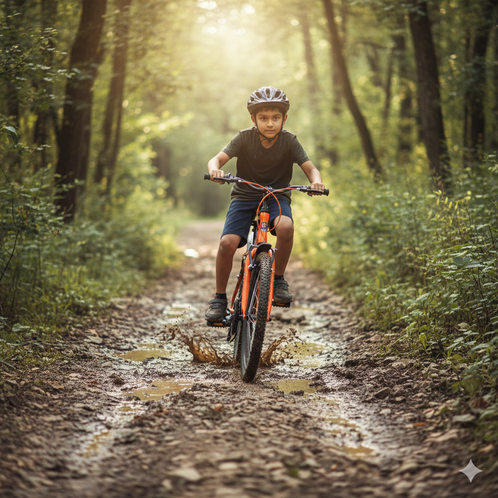 Denim 20-Inch Kids Road Bike (Ages 6-10) – Durable High-Carbon Steel Frame, Dual Brakes, Comfortable Saddle