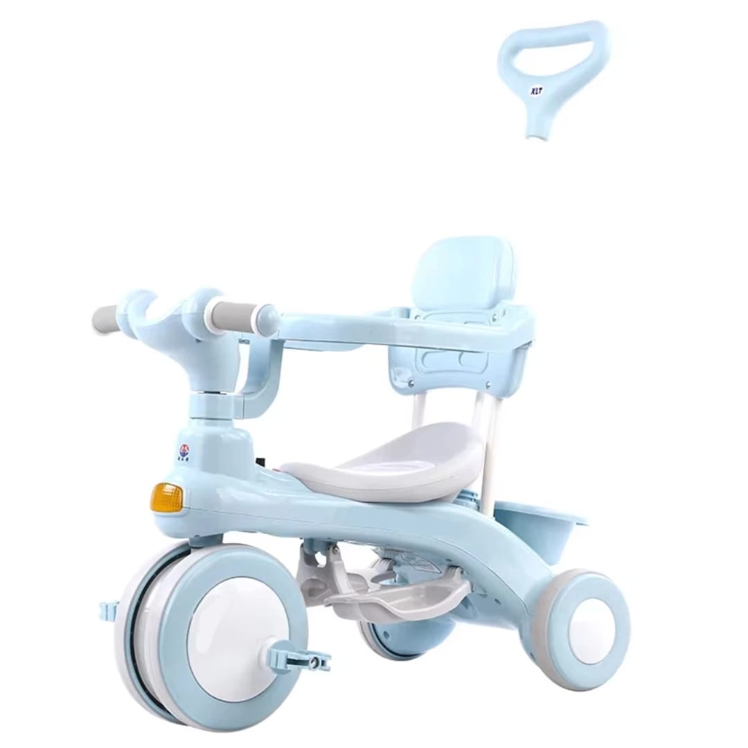 Luxury Kids Tricycle with Push Handle – Parent-Controlled Ride-On Bike (1–4 Years)