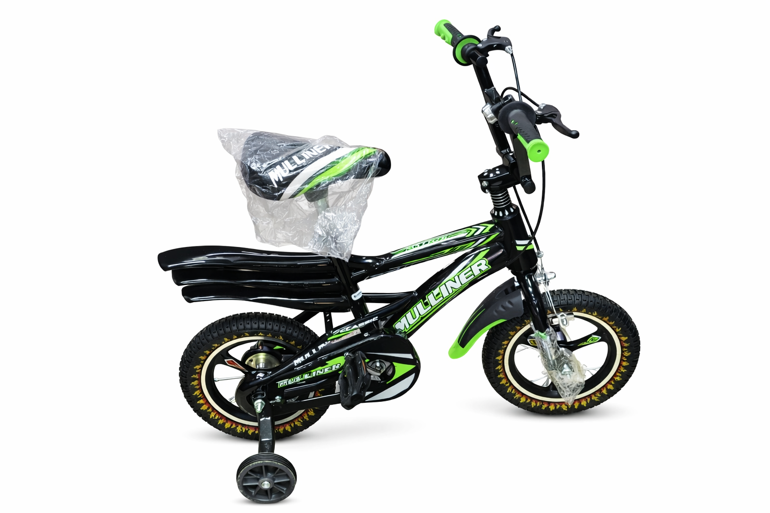 Mullinear Size 12 Premium Kids Bicycle With Training Wheels With Ultra-Strong Steel Frame .It's Elite Sport Toddler Bike For Ages 2–4 Years