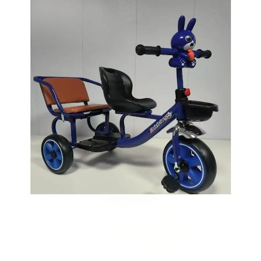 Baixintong Double-Seater Kids' Tricycle – Interactive Bunny Edition