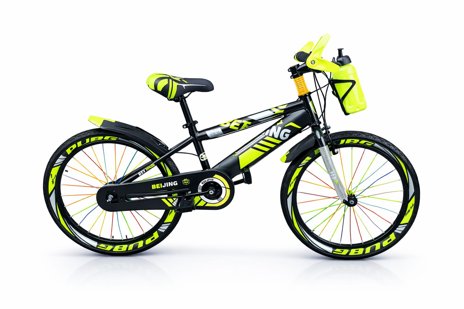 20" All-Terrain Fat Tire Mountain Bike – High-Strength Steel Frame, Mechanical Disc Brakes, Mudguards & Free Water Bottle