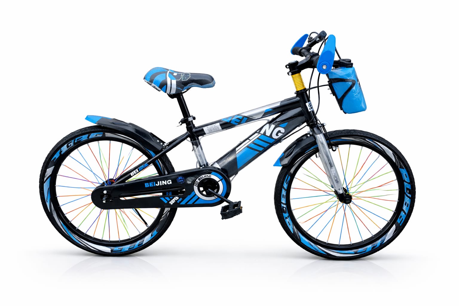 20" All-Terrain Fat Tire Mountain Bike – High-Strength Steel Frame, Mechanical Disc Brakes, Mudguards & Free Water Bottle