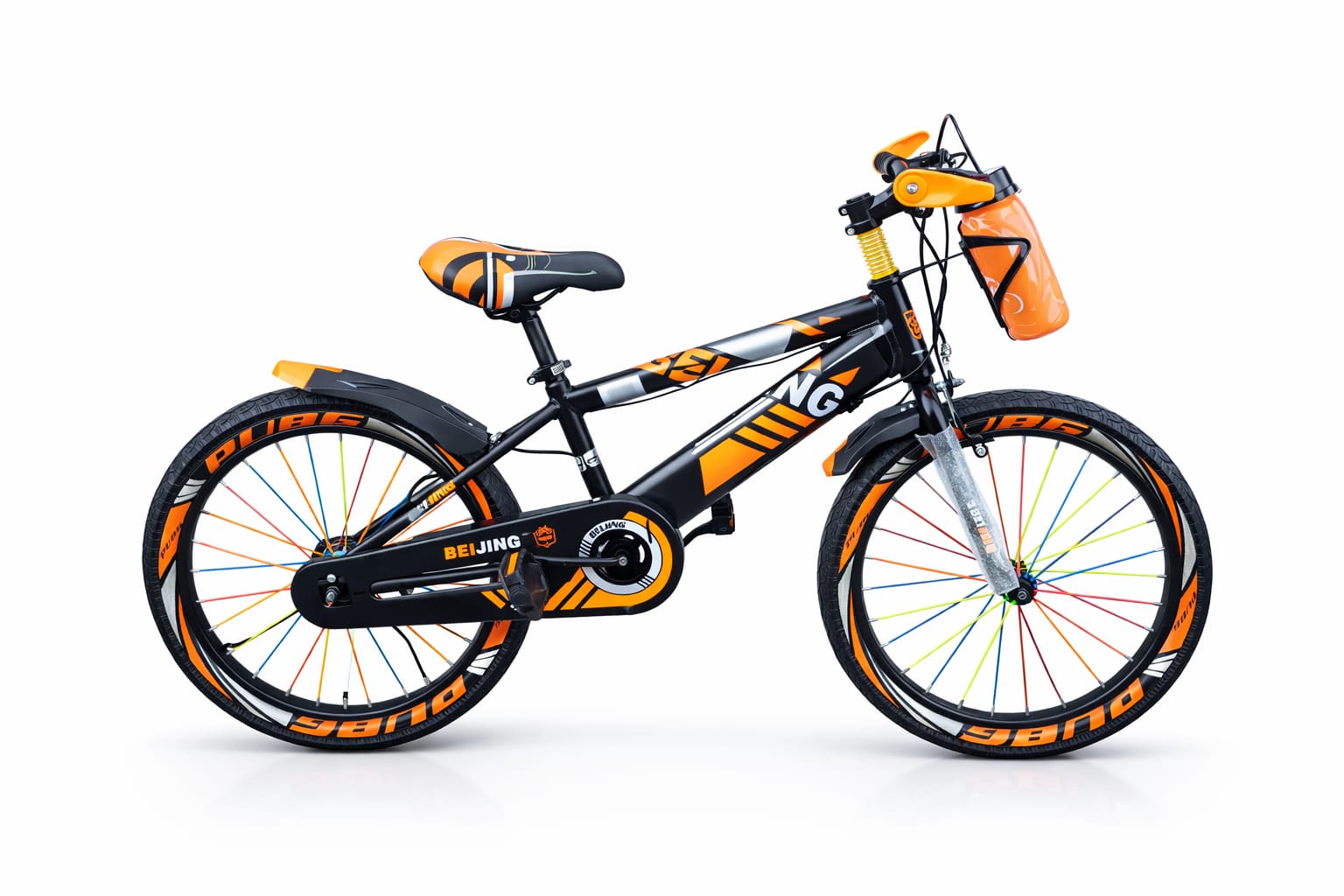 20" All-Terrain Fat Tire Mountain Bike – High-Strength Steel Frame, Mechanical Disc Brakes, Mudguards & Free Water Bottle