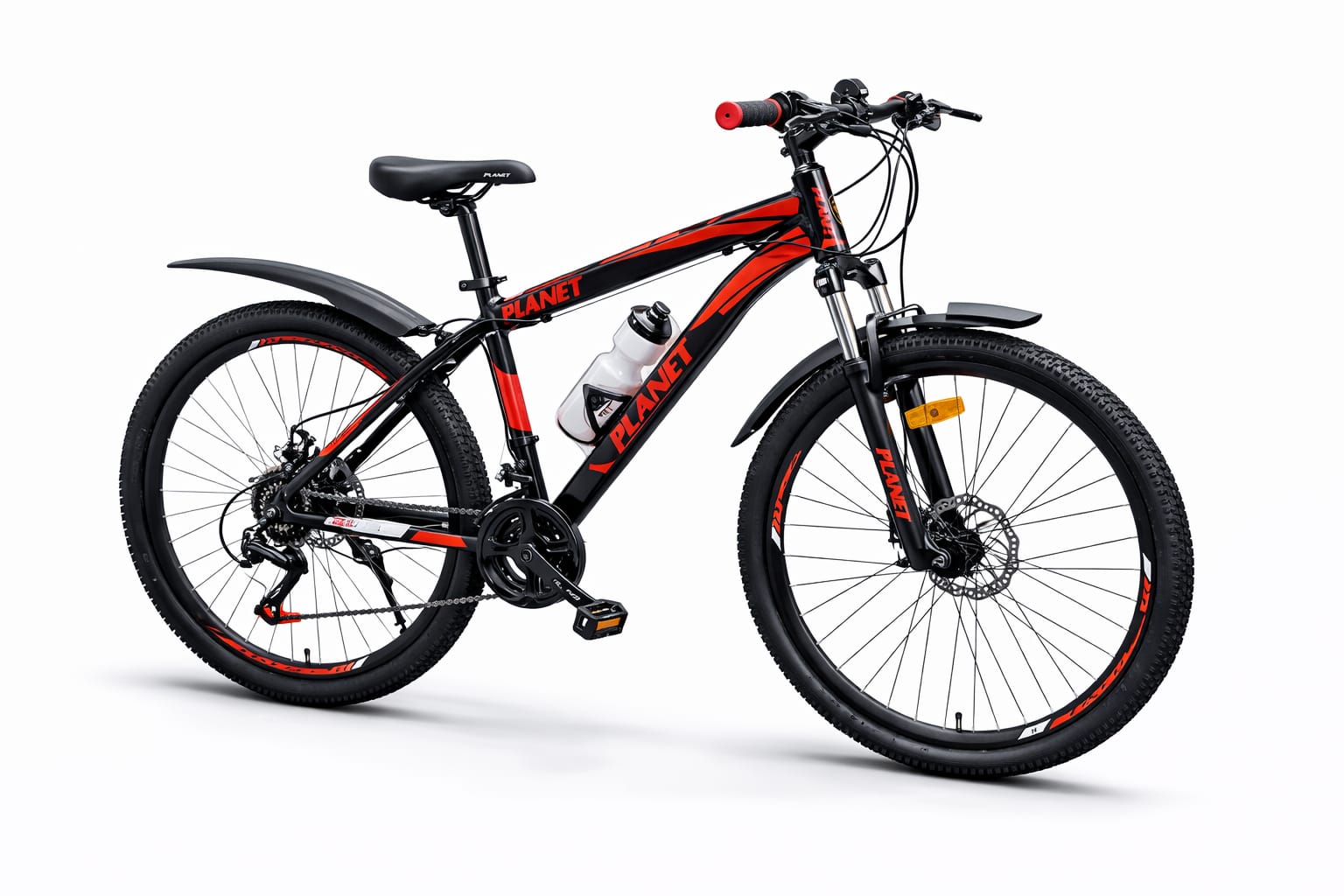 26" Planet Sport MTB – Lockable Suspension & Dual Disc Brakes