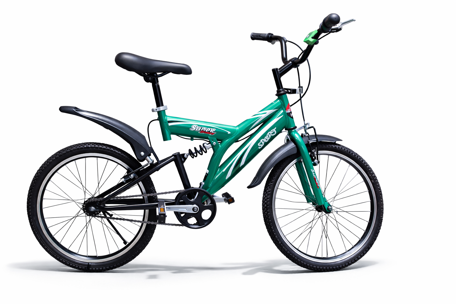 Durable Size 20 Sport Bike With Rear Suspension, Strong Steel Frame, And Wide Tires – Perfect For Kids Aged 6–11 Years. Safe, Stylish, And Built For Adventure.