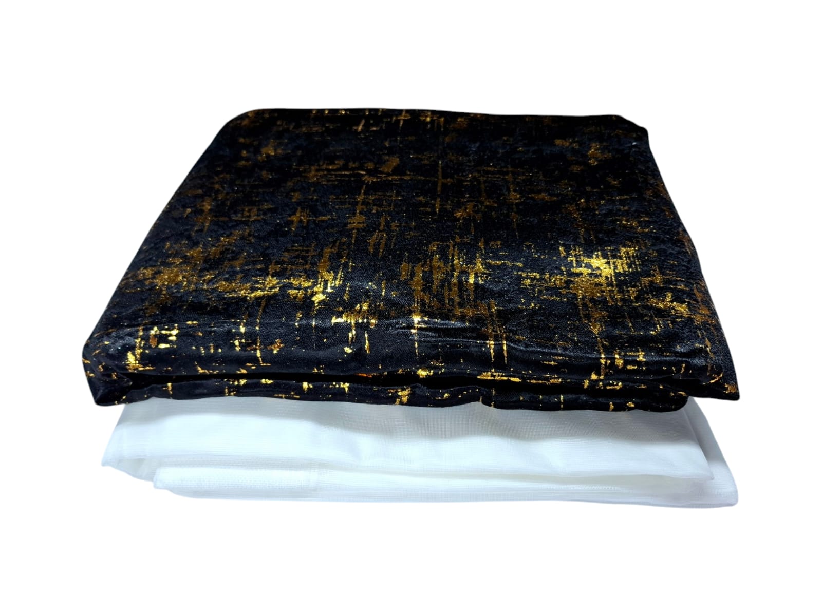 Marble Luxury Window Curtains&Shear(2Pcs Curtains 1.5M each)(1Pc Shear 2M)