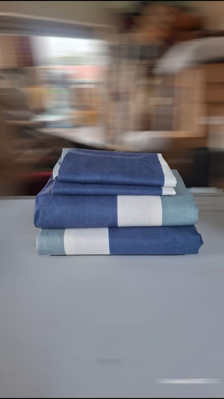 Cotton Bedsheet Set 2Bedsheets 2Pillowcases 5*6ft